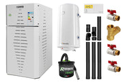 Pachet centrala pe peleti Fornello INCANTO COMPACT 35 kW, pompa electronica, vas expansiune, arzator inox, grup de siguranta, kit evacuare 3.5 ml, termostat, aspiratior, boiler 100L si Fitinguri montaj
