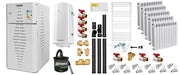 Pachet centrala pe peleti Fornello INCANTO COMPACT 35 kW, pompa electronica, vas expansiune, arzator inox, grup de siguranta, kit evacuare 3.5 ml, termostat, aspiratior, boiler 100L, Radiatoare Aluminiu si Fitinguri montaj