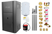 Pachet Centrala pe peleti Fornello Primo Pellet Black 30 kw, complet echipata pentru incalzire, pompa, vas expansiune, automatizare, kit evacuare 3.5 ml, Boiler Termoelectric Fornello 100 l, Termostat Salus 091FLRFV2, Aspirator si kit montaj