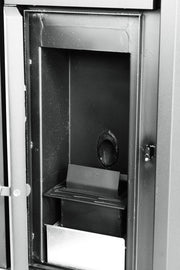 Pachet Centrala pe peleti Fornello Primo Pellet Black 25 kw, complet echipata pentru incalzire, pompa circulatie, vas expansiune, automatizare, kit evacuare 2.5 ml, Termostat Salus 091FLRFV2, Aspirator Cenusa