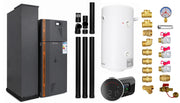 Pachet Centrala termica compacta pe peleti Fornello Rossi Camino Compact Automatic 25 kw, antracit, boiler, termostat, kit evacuare, fitinguri, pompa de circulatie, vas expansiune, tiraj fortat, curatare automata a arzatorului si a drumurilor de fum,