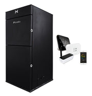 Pachet control de la distanta Centrala peleti Fornello Pellet King 30 kw, pompa, vas expansiune, automatizare , telecomanda, buncar peleti 70 kg, tiraj fortat, culoare neagra, curatare facila, pana la 200 mp si termostat Wi-Fi Salus IT 500