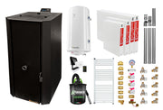 Pachet control de la distanta Centrala termica pe peleti Fornello Rossi B Black 25 kw, pompa, vas expansiune, tiraj fortat, Boiler Termoelectric Fornello 100 l, Termostat Salus IT500, Aspirator, Kit evacuare 3.5 ml, Fitinguri montaj si Radiatoare