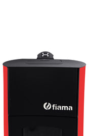 Pachet control de la distanta Termosemineu centrala peleti Fiama Red 25 kw, pompa, vas expansiune, automatizare, telecomanda, buncar peleti 30 kg, tiraj fortat, culoare alb si termostat Wi-Fi Salus IT 500