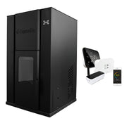 Pachet control de la distanta Termosemineu pe peleti Fornello Pellet King 40 kw, pompa, vas de expansiune, supapa de siguranta, automatizare, tiraj fortat, buncar peleti 100 litri, aprindere automata si termostat Wi-Fi Salus IT 500