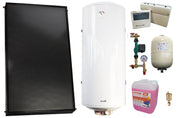 Pachet economic sistem solar presurizat, Panou solar plan Fornello 2.0 m² SPFP, Boiler termoelectric tanc in tanc Fornello Titanium Plus 100 litri, grup pompare, controller, vas expansiune, antigel, aerisitor 1/2