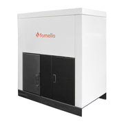 Pachet format din Centrala pe peleti Fornello Eco Energy 35 kW, Pompe circulare, Vas Expansiune, Boiler termoelectric de sol, Cos inox, Termostat ambient si Aspirator cenusa