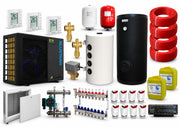 Pachet incalzire prin pardoseala 80 mp cu pompa de caldura Fornello BLUSTARK R290, 6 kW, Automatizare, Teava, Distribuitor, Grup amestec, Boiler 200 litri 2S, Puffer 80 litri, Vana deviatoare 3 cai, Valve anti-inghet si Vase expansiune