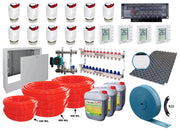 Pachet incalzire prin pardoseala, Fornello, 110 mp, placa cu nuturi, banda perimetrala si automatizare 4 zone