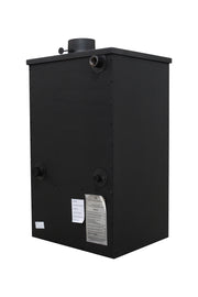 Pachet incalzire si apa calda pentru 2 camere Termosemineu pe lemne, brichete si carbune Fornello PADOVA E, 19.4 kW, 510x500x910 mm, boiler termoelectric 80l, vas expansiune, pompa circulare, calorifere, kit evacuare si kit montaj