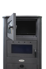 Pachet incalzire si apa calda pentru 3 camere Termosemineu pe lemne, brichete si carbune Fornello MILANO E, 24 KW, cuptor, Ivory, 580x560x1060 mm, boiler termoelectric 100l, vas expansiune, pompa circulatie, calorifere, kit evacuare si kit montaj