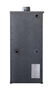 Pachet incalzire si apa calda pentru 3 camere Termosemineu pe lemne, brichete si carbune Fornello Roma E, Ivory, 22 kW, 49x45x103 cm, boiler termoelectric 100l, vas expansiune, pompa circulatie, kit evacuare, calorifere si kit montaj