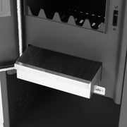 Pachet incalzire si apa calda pentru 3 camere Termosemineu pe lemne, brichete si carbune Fornello Roma E, Bordeaux, 22 kW, 49x45x103 cm, teava PPR si fitinguri, boiler termoelectric 100l, vas expansiune, pompa circulatie, kit evacuare, calorifere si