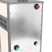 Pachet incalzire si apa calda Termosemineu pe lemne, brichete si carbune Fornello Roma E, Ivory, 22 kW, calorifere aluminiu Fornello Alvo, teava PPR si fitinguri, boiler termoelectric 100l, vas expansiune, pompa circulatie, kit evacuare kit montaj