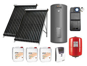 Pachet Panou Solar Ferroli ECOTUBE NEW 2x20 TUBURI vidate heatpipe, Boiler cu 2 serpentine 300 litri, grup circulatie fortata IDRO 12S EASY, Panou comanda ECOTRONIC PRO, Vas Expansiune si Antigel Solar
