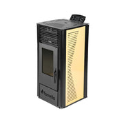 Pachet pentru incalzire format din Semineu (soba) pe peleti cu tiraj fortat Fornello SOPHIA WI-FI 11 kw, aspirator, kit de evacuare 2,5 metri, telecomanda, Wi-fi, culoare Ivory