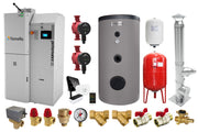 Pachet premium Centrala pe peleti Fornello Slimpel Performance 40 kw, boiler, termostat control de la distanta, pompe electronice, vas expansiune termic si sanitar, vana deviatoare 3 cai, cos inox si fitiguri de baza