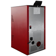 Pachet Semineu pe peleti cu aer cald Fiama Fuoco 8 kw, aprindere electrica, tiraj fortat, wifi, focar din fonta, recomandat pentru 75 mp, Bordeaux,Kit evacuare 2.5