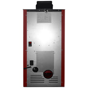 Pachet Semineu pe peleti cu aer cald Fiama Fuoco 8 kw, aprindere electrica, tiraj fortat, wifi, focar din fonta, recomandat pentru 75 mp, Bordeaux, Kit evacuare 3.5 ml si Aspirator cenusa