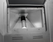 Pachet Semineu pe peleti cu aer cald Fiama Maxima 14 kw, aprindere electrica, tiraj fortat, wifi, focar din fonta, recomandat pentru 140 mp, Bordeaux, Kit evacuare 3.5 ml si Aspirator cenusa