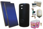 Pachet sistem solar presurizat, 2 panouri solare plane Sunsystem PК SL FP 2.0, Boiler cu 2 serpentine Fornello SOL 200 LT 2S, controller, vas expansiune, grup pompare, aerisitor 1/2, antigel