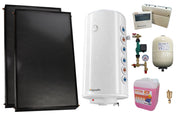 Pachet sistem solar presurizat, 2 x Panou solar plan Fornello 2.0 m² SPFP, Boiler cu 2 serpentine Fornello Optima GCV7/4S 150 l, grup pompare, controller, vas expansiune, antigel, aerisitor 1/2