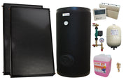 Pachet sistem solar presurizat, 2 x Panou solar plan Fornello 2.0 m² SPFP, Boiler cu 2 serpentine FORNELLO SOL 200 LT 2S, grup pompare, controller, vas expansiune, antigel, aerisitor 1/2, supapa 1/2