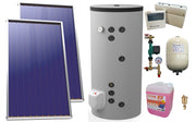 Pachet sistem solar presurizat, 2 x Panou Plan Sunsystem Select PK SL CL NL 2.15 m², Boiler termoelectric cu doua serpentine Eldom FV20060S21, 3000 W, 200 l, grup pompare, controller, vas expansiune, antigel, aerisitor 1/2