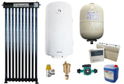 Pachet Sistem solar presurizat, panou Fornello 10 Tuburi Heat Pipe, Boiler termoelectric cu o serpentina Fornello Optima GCVS 100 litri, pompa 25-60, controller, vas expansiune, antigel, supapa 1/2, aerisitor 1/2