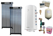 Pachet sistem solar presurizat, panou Fornello 20 Tuburi Heat Pipe, Boiler cu 2 serpentine Fornello Optima GCV7/4S 120 l, controller, vas expansiune, grup pompare, aerisitor 1/2, antigel