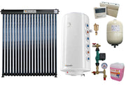 Pachet sistem solar presurizat, panou Fornello 20 Tuburi Heat Pipe, Boiler cu 2 serpentine Fornello Optima GCV7/4S 150 l, controller, vas expansiune, grup pompare, aerisitor 1/2, antigel
