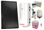 Pachet sistem solar presurizat, Panou solar plan Fornello 2.0 m² SPFP, Boiler cu 2 serpentine si rezistenta electrica Sunsystem MB NL2 100 litri, grup pompare, controller, vas expansiune, antigel, aerisitor 1/2