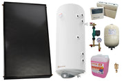 Pachet sistem solar presurizat, Panou solar plan Fornello 2.0 m² SPFP, Boiler cu 2 serpentine si rezistenta electrica Eldom WV12046S21R 120 l, grup pompare, controller, vas expansiune, antigel, aerisitor 1/2