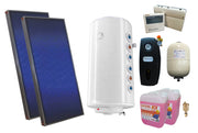Pachet sistem solar presurizat, 2 x panou Sunsystem PК SL FP 2.0, Boiler 2 serpentine 150 litri, controller, vas expansiune, grup pompare, aerisitor 1/2, antigel