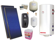 Pachet solar premium, presurizat, 2x panou plan Sunsystem PК SL FP 2.0, Boiler cu 2 serpentine Sunsystem BB NL2 150 PRL 2S, controller, vas expansiune solar, vas expansiune sanitar, grup pompare Fornello (pompa OHI), aerisitor, antigel