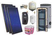 Pachet solar premium, presurizat, 3x panou plan Sunsystem PК SL FP 2.0, Boiler cu 2 serpentine Sunsystem SON 300 2S, controller, vas expansiune solar, vas expansiune sanitar, grup pompare Fornello (pompa OHI), aerisitor, antigel