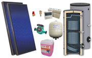 Pachet solar, presurizat, 2x panou plan Sunsystem PК SL FP 2.4, Boiler cu 2 serpentine de sol Sunsystem Son 200 litri, controller, vas expansiune solar, pompa, supapa, aerisitor, antigel
