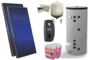 Pachet solar, presurizat, 2x panou plan Sunsystem PК SL FP 2.4, Boiler cu 2 serpentine Eldom FV20060S21, 3000 W, 200 l, controller, vas expansiune solar, pompa, supapa, aerisitor, antigel