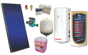 Pachet solar, presurizat, panou plan Sunsystem PК SL FP 2.4, Boiler cu 2 serpentine si rezistenta electrica Sunsystem MB NL2 120 litri, controller, vas expansiune solar, pompa, supapa, aerisitor, antigel