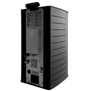 Pachet Termosemineu centrala pe peleti Fornello SERENA W25, 25 kw, culoare Black, complet echipat cu kit evacuare 2.5 ml, Termostat Radio Comanda Computherm Q3 RF, Aspirator Cenusa, suprafata incalzita pana la 150 mp