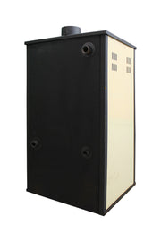 Pachet Termosemineu pe lemne, brichete si carbune Fornello MILANO E, 24 KW, cuptor, Ivory, 580x560x1060 mm, boiler termoelectric 100l, vas expansiune, pompa circulatie, kit evacuare si kit montaj