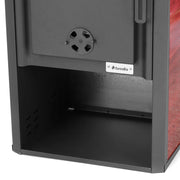 Pachet Termosemineu pe lemne, brichete si carbune Fornello Roma E, Bordeaux, 22 kW, 49x45x103 cm, boiler termoelectric 100l, vas expansiune, pompa circulatie, kit evacuare si kit montaj