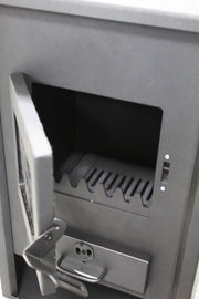 Pachet Termosemineu pe lemne, brichete si carbune Fornello PADOVA E, 19.4 kW, 510x500x910 mm, boiler termoelectric 80l, teava, vas expansiune, pompa circulare, kit evacuare si fitinguri