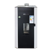 Pachet termosemineu pe peleti Fornello CALORE COMPACT 35 kW, pompa electronica, vas expansiune, arzator inox, grup de siguranta, kit evacuare 3.5 ml, termostat, aspiratior, boiler 100L si Fitinguri montaj centrala/boiler