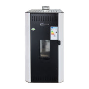 Pachet termosemineu pe peleti Fornello CALORE COMPACT 35 kW, pompa electronica, vas expansiune, arzator inox, grup de siguranta, kit evacuare 3.5 ml, termostat, aspiratior, boiler 100L, Radiatoare Aluminiu si Fitinguri montaj