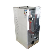 Pachet Termosemineu pe peleti Fornello Camino Rossi 25 kW, pompa Grundfos, vas expansiune, arzator inox, alb, A+,Kit evacuare 3.5 ml, Boiler Termoelectric Fornello 100 l, Termostat Salus 091FLRFV2, Aspirator, Radiatoare (calorifere) si Kit montaj