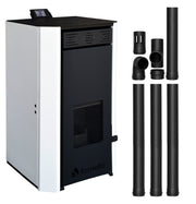 Pachet Termosemineu pe peleti Fornello EVA 30 kW, pompa circulatie,