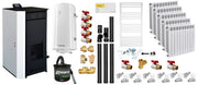 Pachet Termosemineu pe peleti Fornello EVA 30 kW, pompa circulatie,