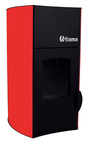 Pachet Termosemineu pe peleti Fiama Red 25 kw, complet echipat pentru incalzire, pompa circulatie, vas expansiune, automatizare, kit evacuare 3.5 ml, Boiler Termoelectric Fornello 100 l, Termostat Salus 091FLRFV2, Aspirator si kit montaj