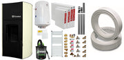 Pachet Termosemineu peleti Fiama Avorio 25 kW, complet echipat, teava